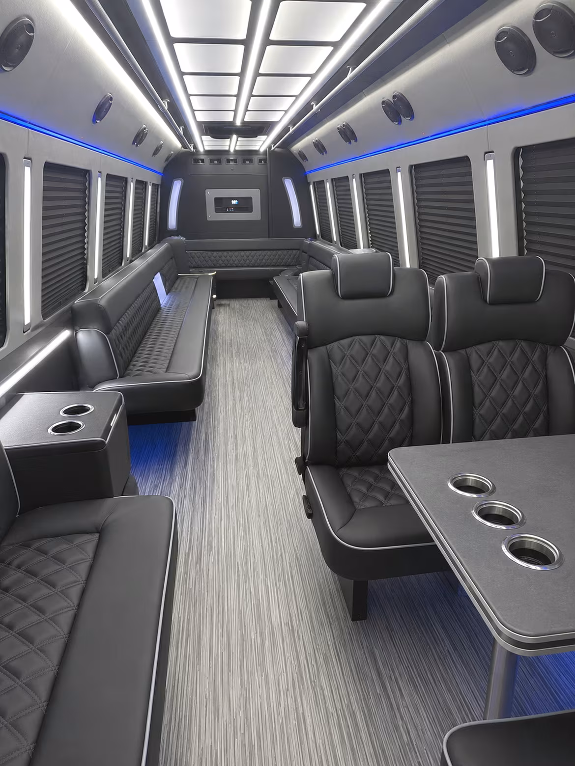chesapeake 25 passenger party bus inside