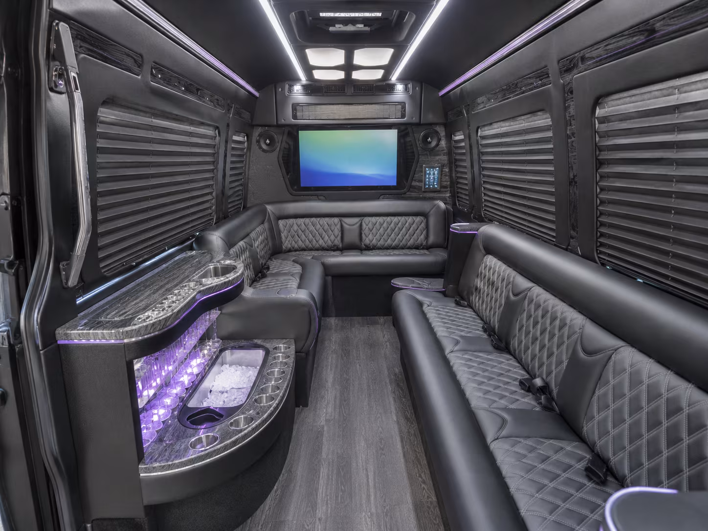 chesapeake 40 passenger party bus inside