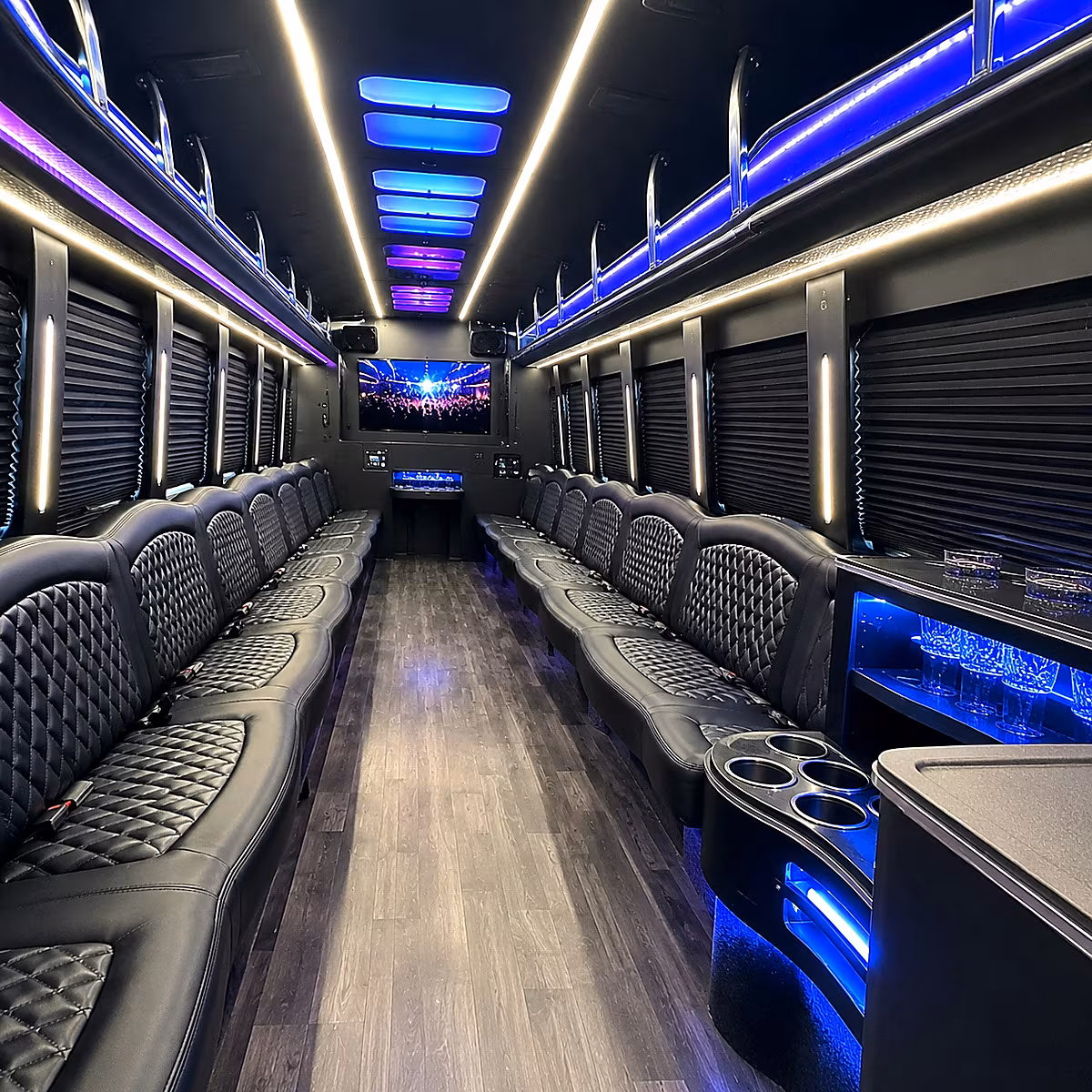 chesapeake party bus rental interior